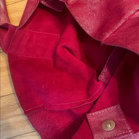 Fuchsia Pink Fringe Bag with sparkles. So much fun! - Picture 7 of 8